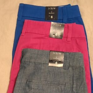 J. Crew Women's Shorts Set - Blue, Pink, Gray